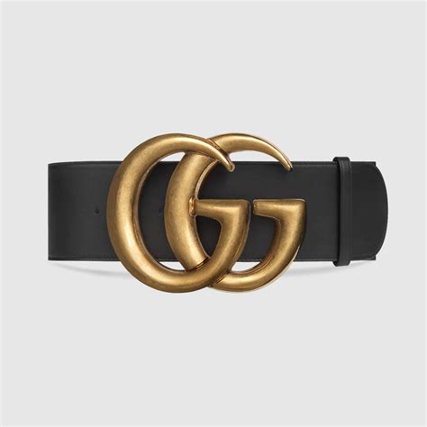 Gucci Double G Wide Leather Belt 